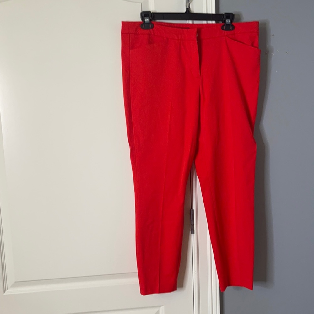 Red halogen ankle pants - NWT